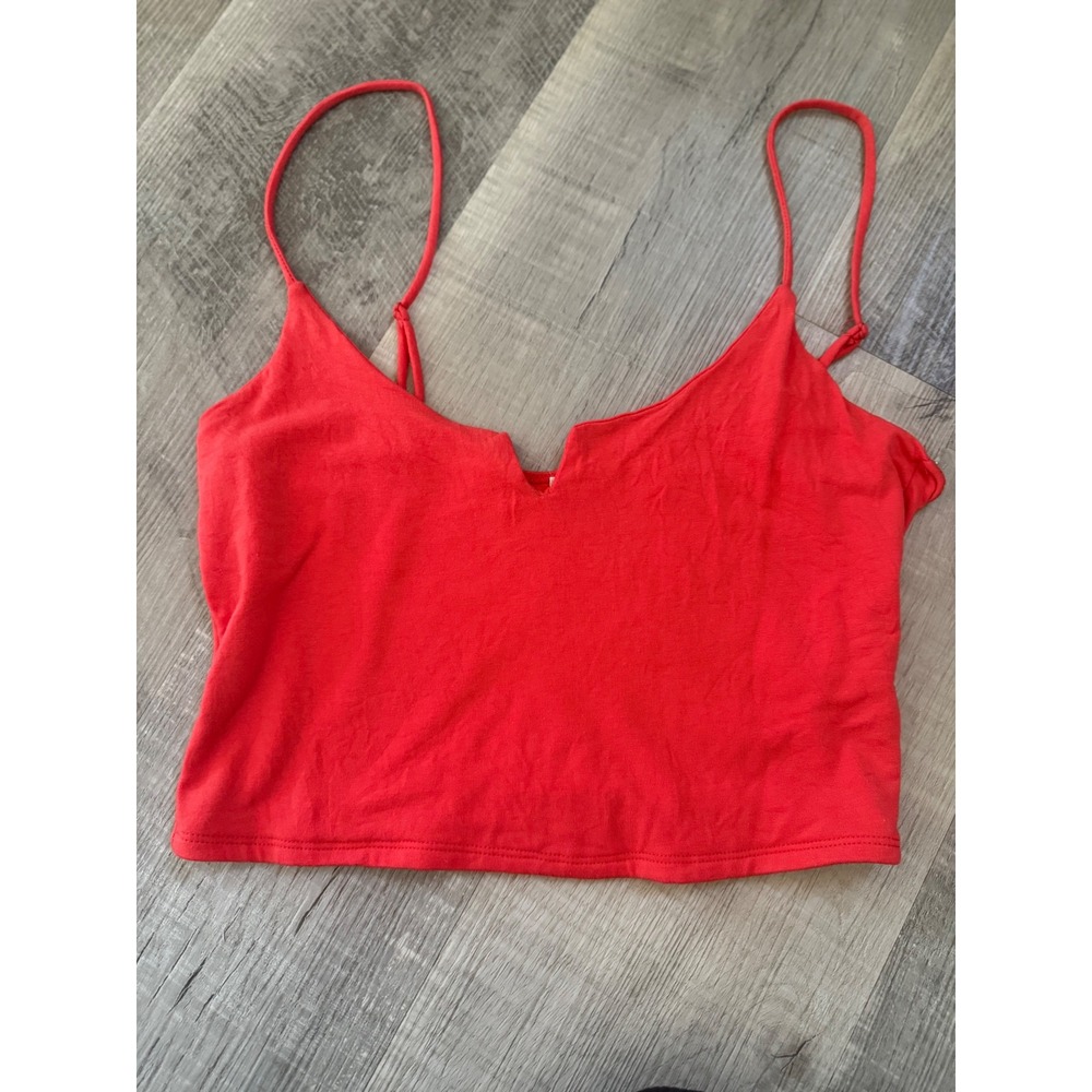 Heart & Hips V-Cut Cropped Cami - Vibrant Red‎